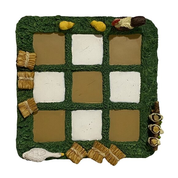 Cracker Barrel Farm Theme Tic Tac Toe Game Barn Tractor Goose Chicks Rooster Hay - Picture 6 of 9